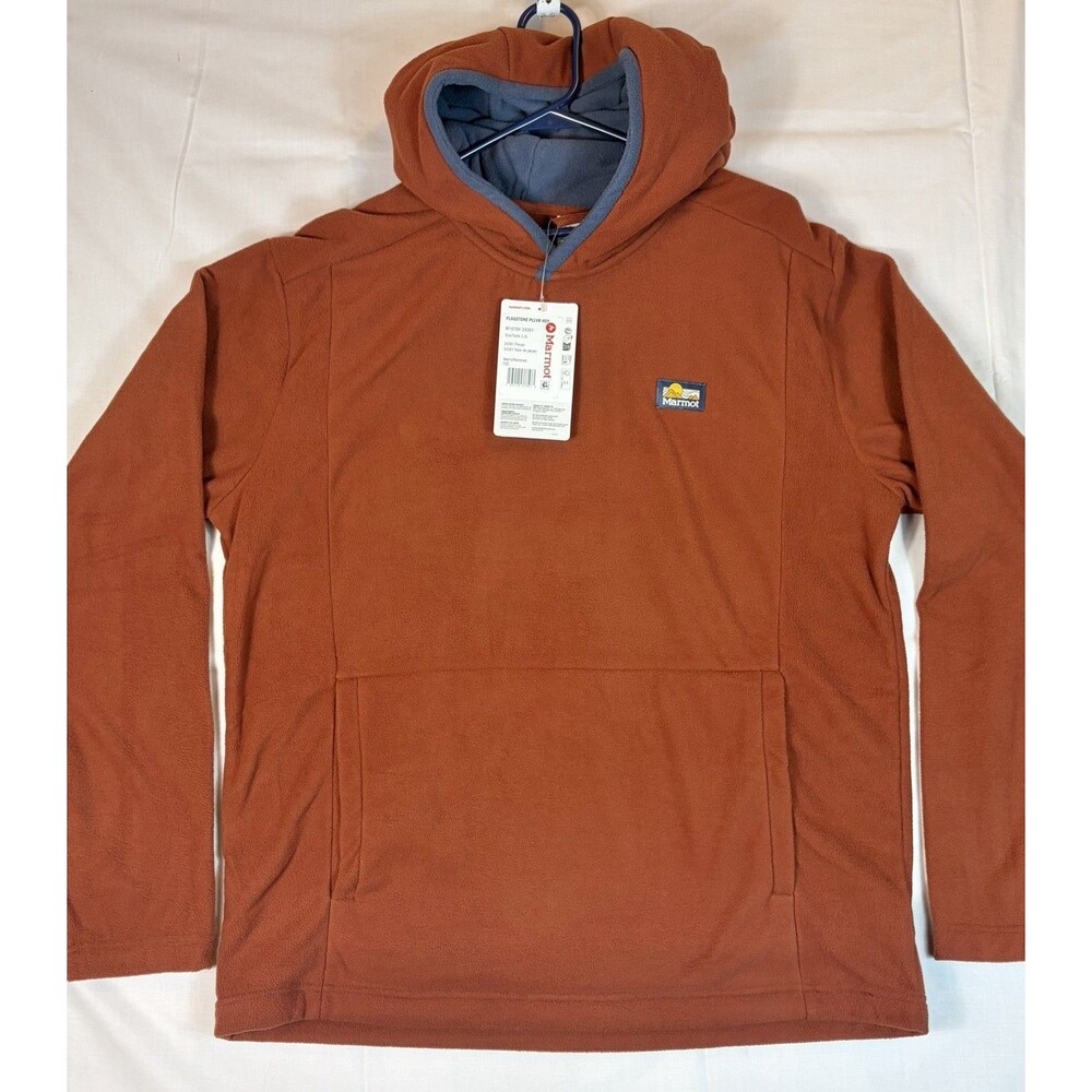 Marmot Flagstone Hoodie Ultra Soft Fleece Pullover Pecan (Rust) Men’s XL NWT